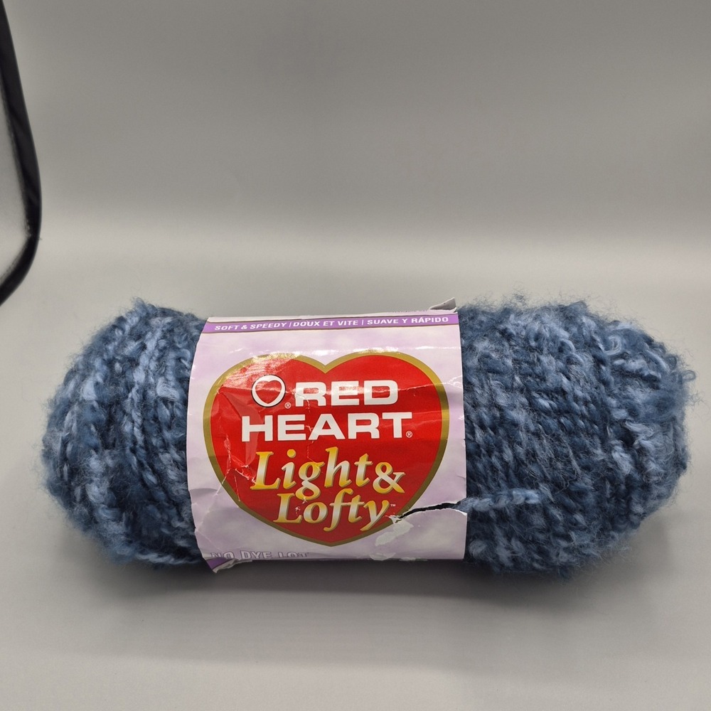 Red Heart Light &‎ Lofty Yarn 6 oz. #9380 Antique Blue Discontinued